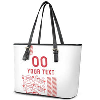 Custom Denmark Football Leather Tote Bag Danish Dynamite White Version