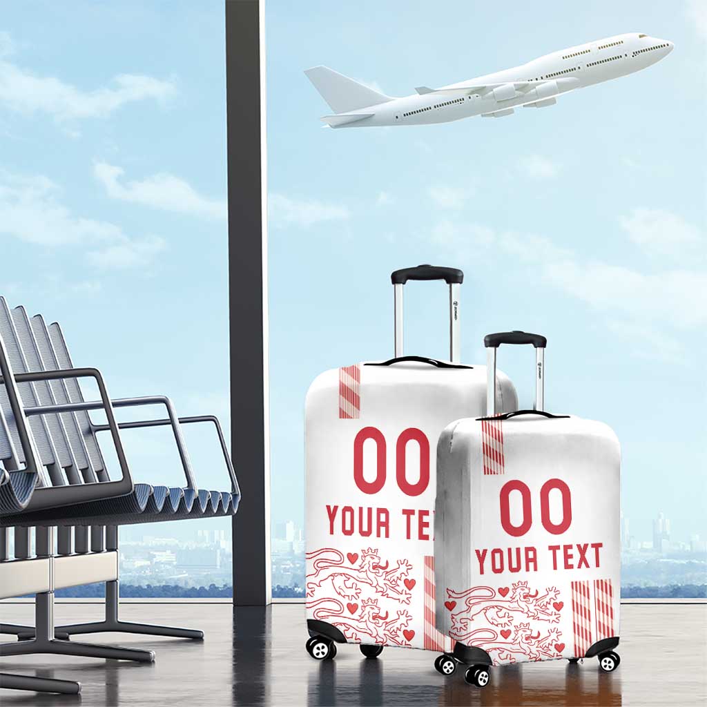 Custom Denmark Football Luggage Cover Danish Dynamite White Version