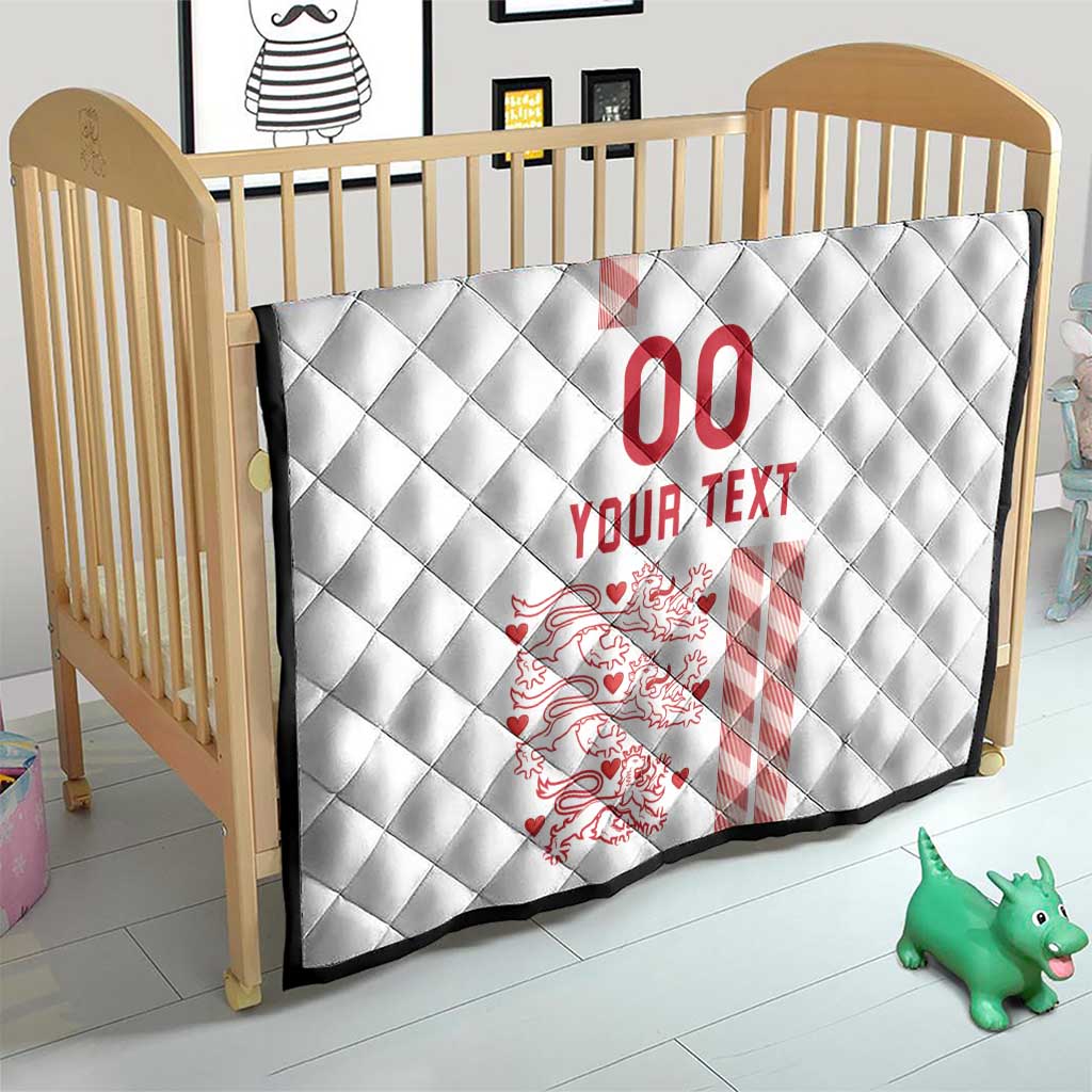 Custom Denmark Football Quilt Danish Dynamite White Version