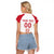 Custom Denmark Football Raglan Cropped T Shirt Danish Dynamite White Version