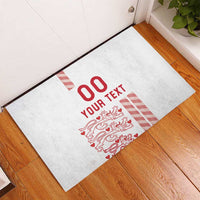 Custom Denmark Football Rubber Doormat Danish Dynamite White Version