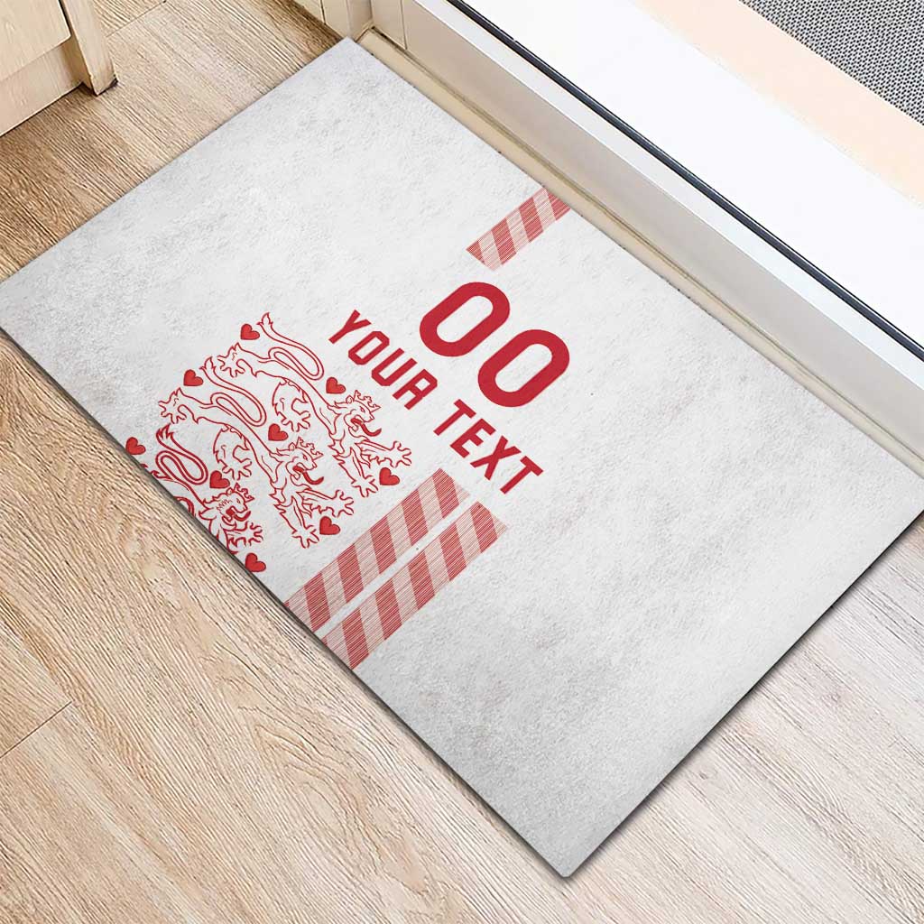 Custom Denmark Football Rubber Doormat Danish Dynamite White Version