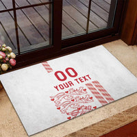 Custom Denmark Football Rubber Doormat Danish Dynamite White Version
