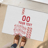 Custom Denmark Football Rubber Doormat Danish Dynamite White Version