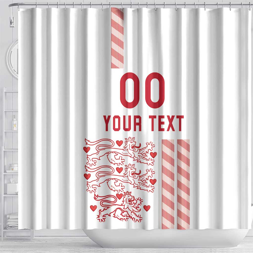 Custom Denmark Football Shower Curtain Danish Dynamite White Version