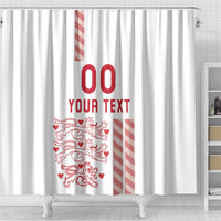 Custom Denmark Football Shower Curtain Danish Dynamite White Version