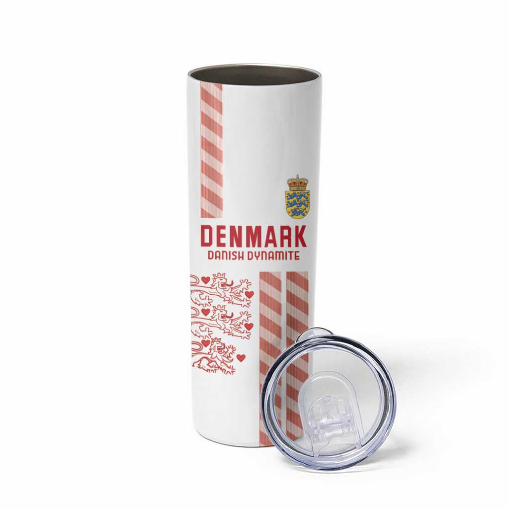 Custom Denmark Football Skinny Tumbler Danish Dynamite White Version