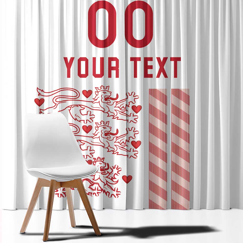 Custom Denmark Football Window Curtain Danish Dynamite White Version