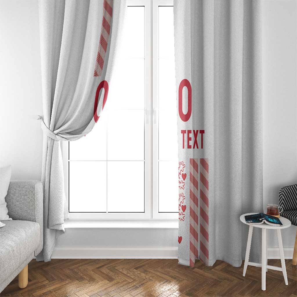 Custom Denmark Football Window Curtain Danish Dynamite White Version