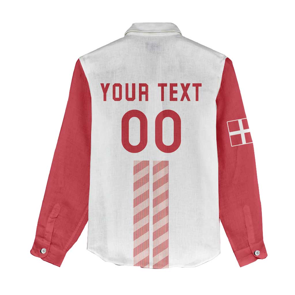 Custom Denmark Football Women Casual Shirt Danish Dynamite White Version