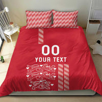 Custom Denmark Football Bedding Set Danish Dynamite Red Version