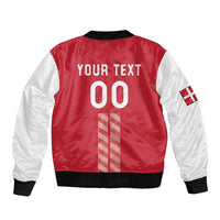 Custom Denmark Football Bomber Jacket Danish Dynamite Red Version