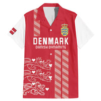 Custom Denmark Football Family Matching Mermaid Dress and Hawaiian Shirt Danish Dynamite Red Version