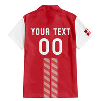 Custom Denmark Football Family Matching Mermaid Dress and Hawaiian Shirt Danish Dynamite Red Version
