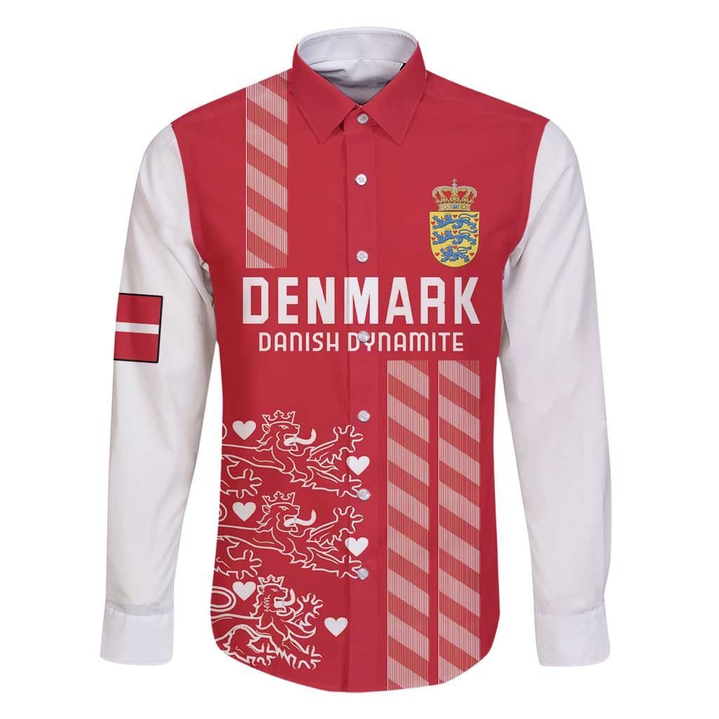 Custom Denmark Football Family Matching Summer Maxi Dress and Hawaiian Shirt Danish Dynamite Red Version