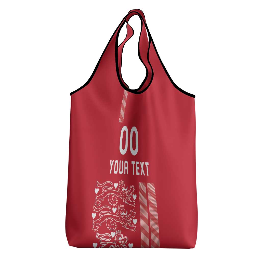 Custom Denmark Football Grocery Bag Danish Dynamite Red Version