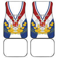 Personalized Serbia and Montenegro National Day Car Mats Coat Of Arms Flag Style Since1992