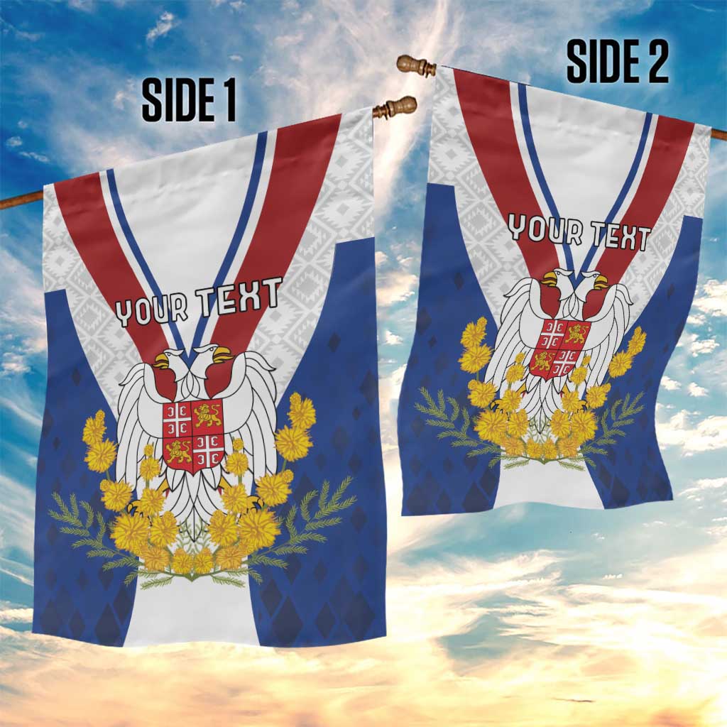 Personalized Serbia and Montenegro National Day Garden Flag Coat Of Arms Flag Style Since1992