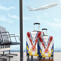 Personalized Serbia and Montenegro National Day Luggage Cover Coat Of Arms Flag Style Since1992