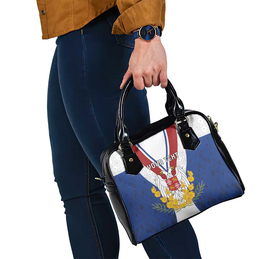Personalized Serbia and Montenegro National Day Shoulder Handbag Coat Of Arms Flag Style Since1992