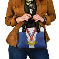 Personalized Serbia and Montenegro National Day Shoulder Handbag Coat Of Arms Flag Style Since1992