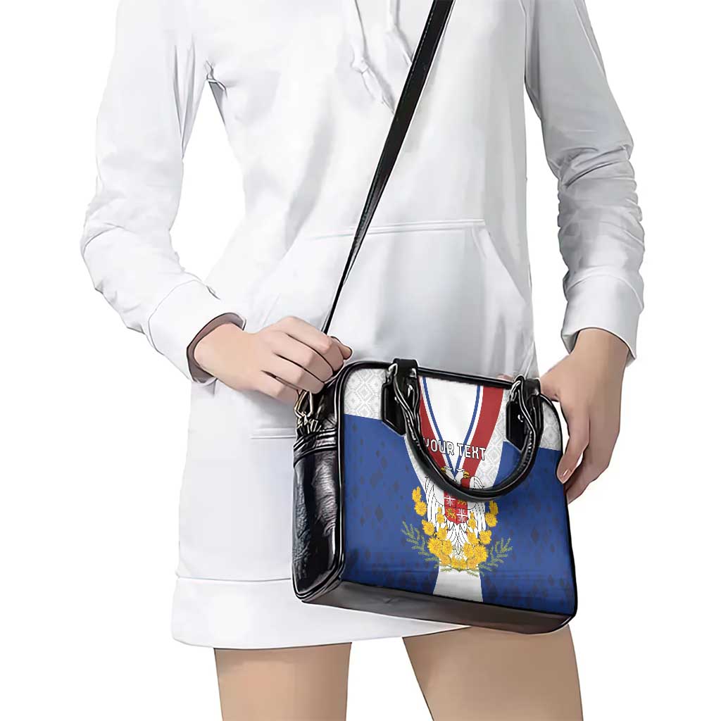 Personalized Serbia and Montenegro National Day Shoulder Handbag Coat Of Arms Flag Style Since1992