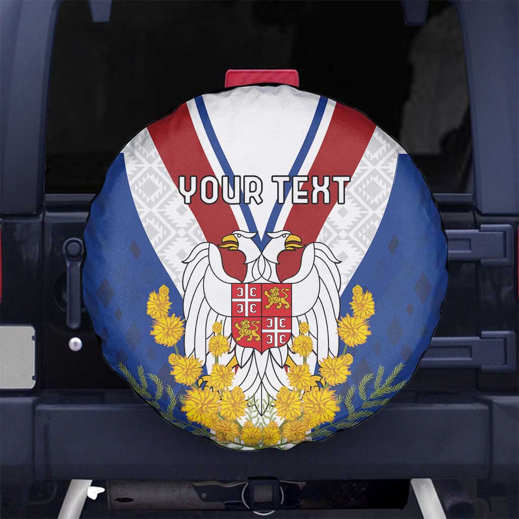 Personalized Serbia and Montenegro National Day Spare Tire Cover Coat Of Arms Flag Style Since1992