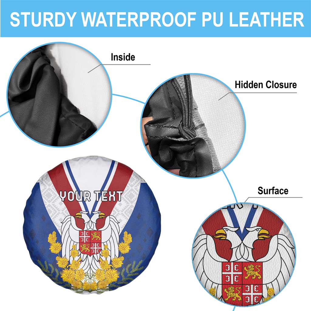 Personalized Serbia and Montenegro National Day Spare Tire Cover Coat Of Arms Flag Style Since1992