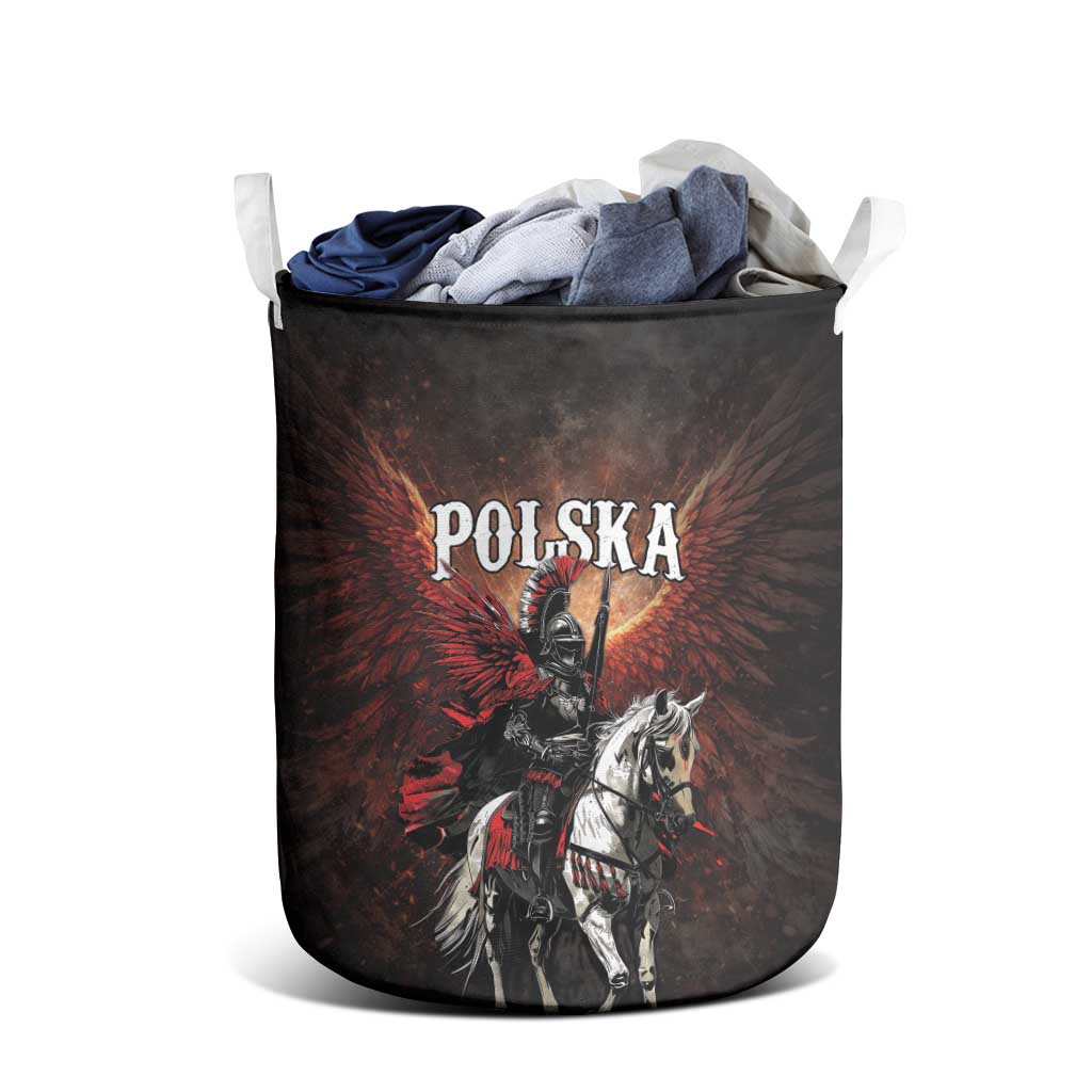 Polish Winged Hussars Laundry Basket Polska Legendary Cavalry Warrior