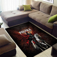 Polish Winged Hussars Area Rug Polska Legendary Cavalry Warrior