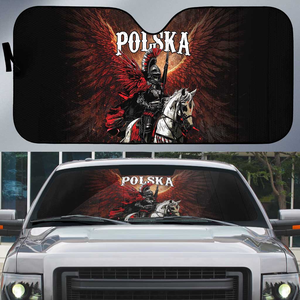 Polish Winged Hussars Auto Sun Shade Polska Legendary Cavalry Warrior