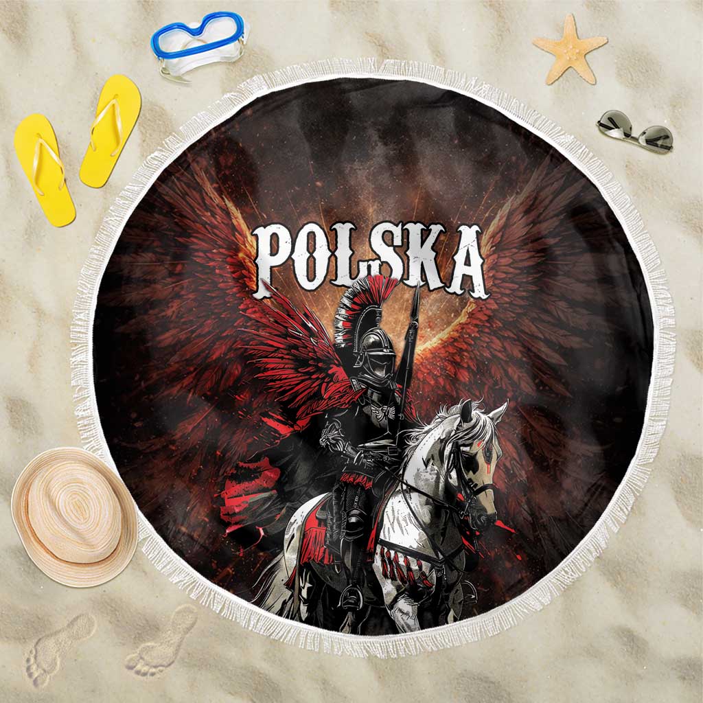 Polish Winged Hussars Beach Blanket Polska Legendary Cavalry Warrior