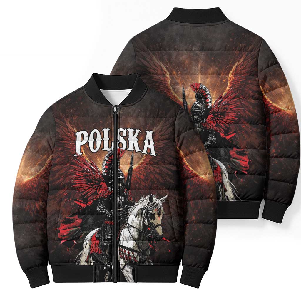 Polish Winged Hussars Bomber Puffer Jacket Polska Legendary Cavalry Warrior