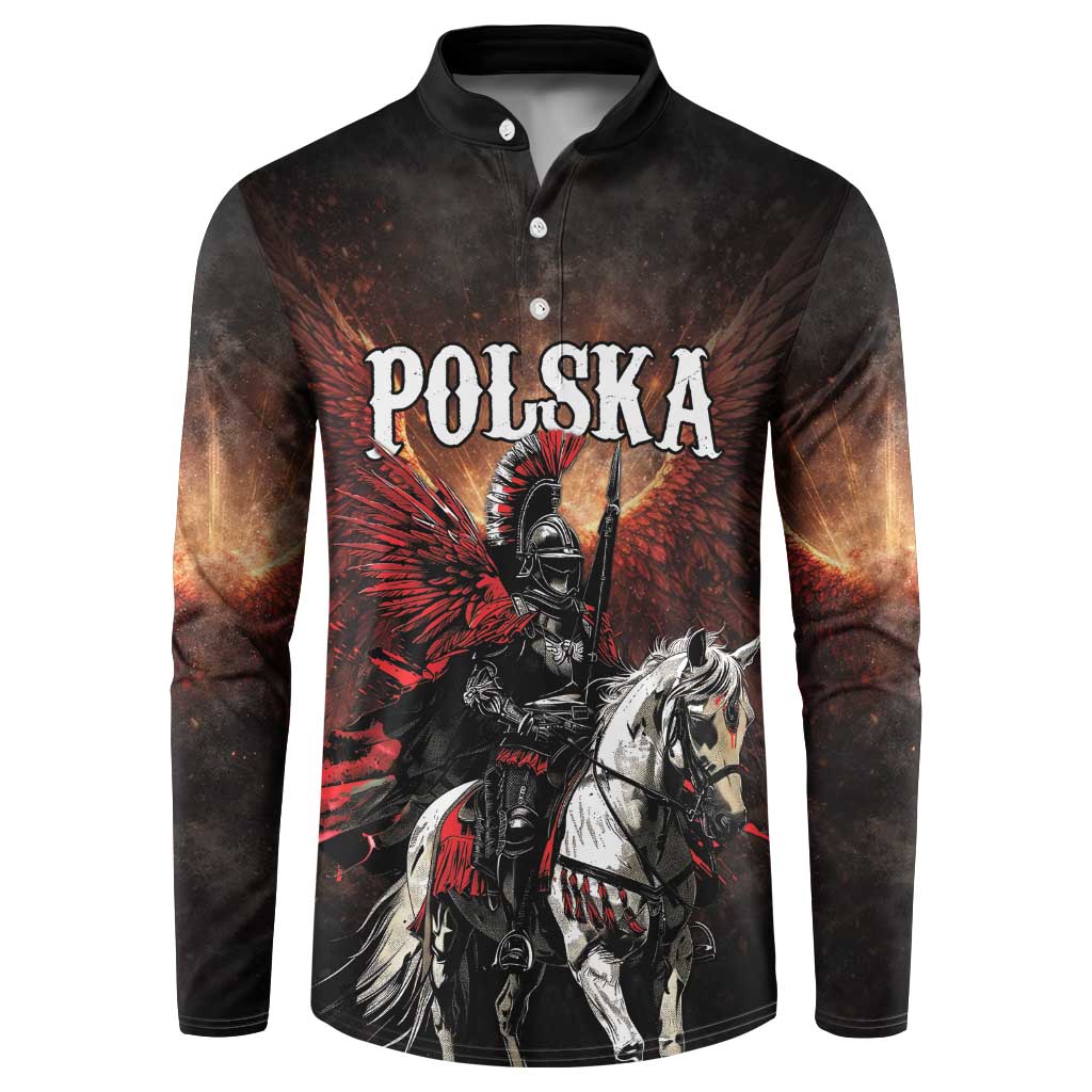 Polish Winged Hussars Button Sweatshirt Polska Legendary Cavalry Warrior