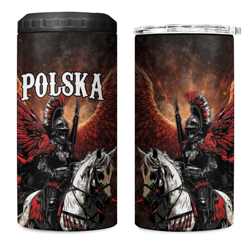 Polish Winged Hussars 4 in 1 Can Cooler Tumbler Polska Legendary Cavalry Warrior