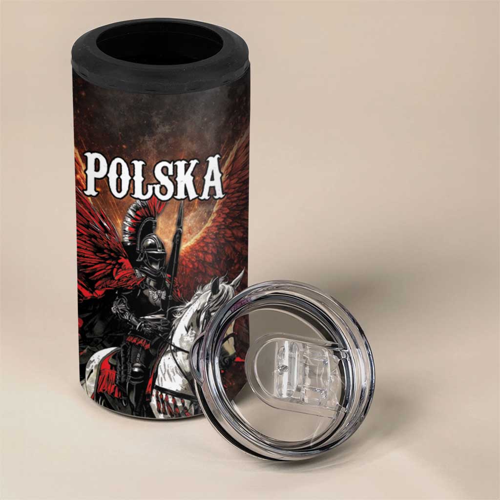 Polish Winged Hussars 4 in 1 Can Cooler Tumbler Polska Legendary Cavalry Warrior