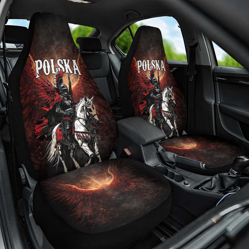 Polish Winged Hussars Car Seat Cover Polska Legendary Cavalry Warrior
