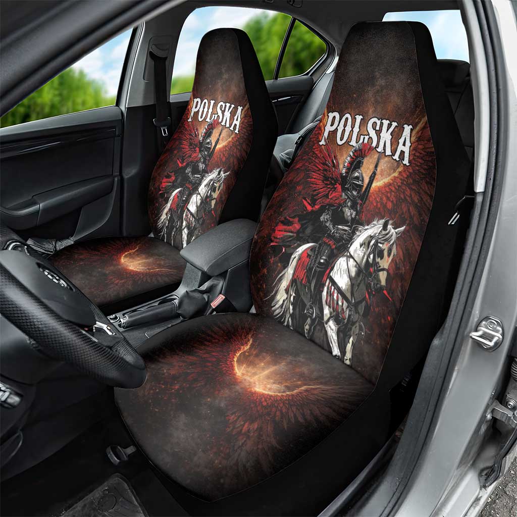 Polish Winged Hussars Car Seat Cover Polska Legendary Cavalry Warrior