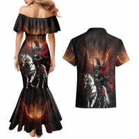 Polish Winged Hussars Couples Matching Mermaid Dress and Hawaiian Shirt Polska Legendary Cavalry Warrior