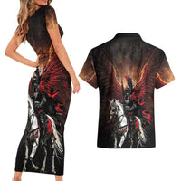 Polish Winged Hussars Couples Matching Short Sleeve Bodycon Dress and Hawaiian Shirt Polska Legendary Cavalry Warrior