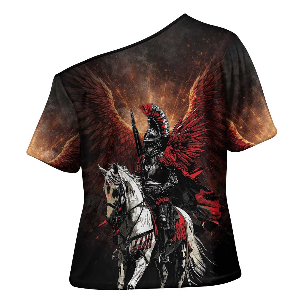 Polish Winged Hussars Cross Shoulder Shirt Polska Legendary Cavalry Warrior