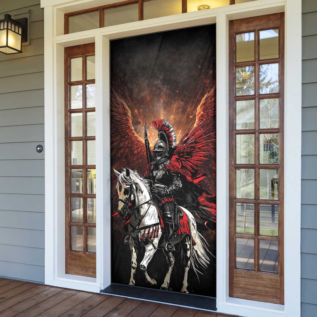 Polish Winged Hussars Door Cover Polska Legendary Cavalry Warrior