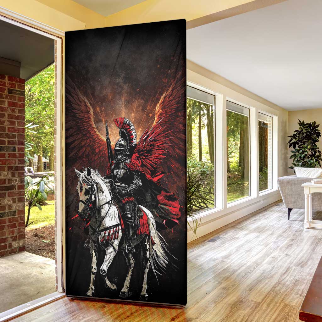 Polish Winged Hussars Door Cover Polska Legendary Cavalry Warrior