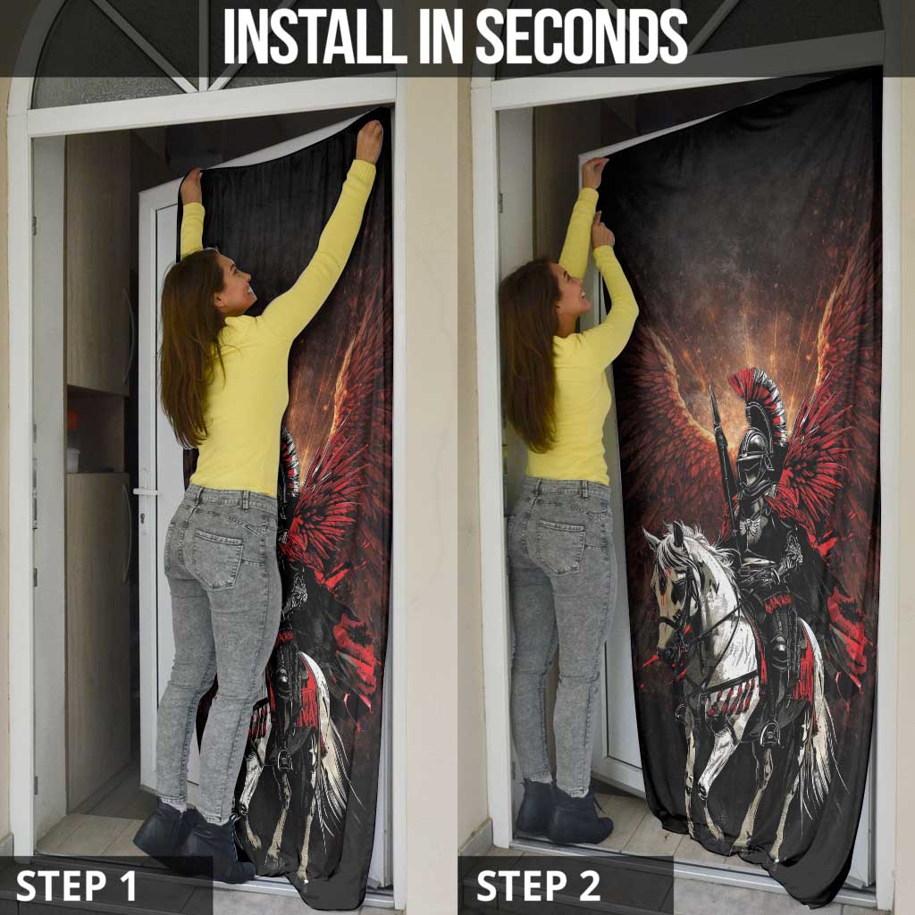 Polish Winged Hussars Door Cover Polska Legendary Cavalry Warrior