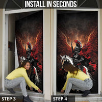 Polish Winged Hussars Door Cover Polska Legendary Cavalry Warrior