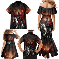 Polish Winged Hussars Family Matching Mermaid Dress and Hawaiian Shirt Polska Legendary Cavalry Warrior