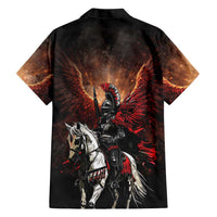 Polish Winged Hussars Family Matching Off The Shoulder Long Sleeve Dress and Hawaiian Shirt Polska Legendary Cavalry Warrior