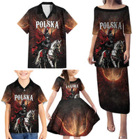 Polish Winged Hussars Family Matching Puletasi and Hawaiian Shirt Polska Legendary Cavalry Warrior