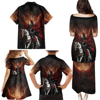 Polish Winged Hussars Family Matching Puletasi and Hawaiian Shirt Polska Legendary Cavalry Warrior