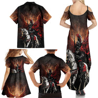 Polish Winged Hussars Family Matching Summer Maxi Dress and Hawaiian Shirt Polska Legendary Cavalry Warrior